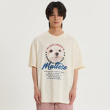 マルチーズズームインハーフスリーブTシャツ