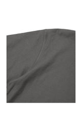 (BASE) LAYERED STRIPE POLO L/S TEE (CHARCOAL)