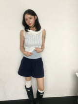 Two-line nylon washable shorts (8c)