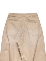 6CRAYON Khaki Classic Herringbone Washed Wide-Leg Trousers