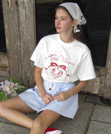 April Whisper Oversized Fit Short Sleeve T-shirt ( 2 colors )