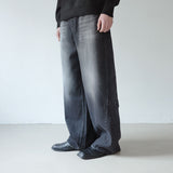 diagonal wide denim