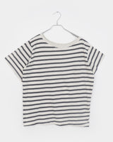 マットストライプワンショルダーオーバーサイズフィットTシャツ