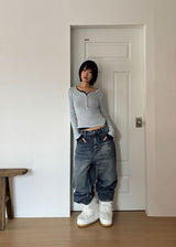 DOUBLE POCKET WIDE DENIM