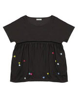 Heart Sprinkle Tee Charcoal