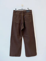 Herringbone stitch denim - BROWN