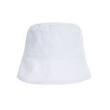 Label drop over fit bucket hat WHITE