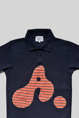 "A"ロゴ S/S ポロシャツ(NAVY)
