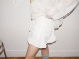 white bow A-line mini skirt