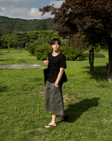 Erne Crop Over U Neck Short Sleeve Tee