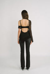 Lace drape top