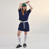テリーバンディングショーツ_ネイビー