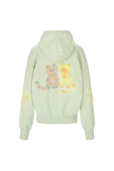 [ olohoyo X minjiena ] Butterfly hoodie vintage mint