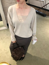 Wool layered knit set