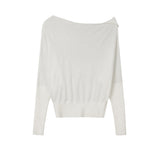 OFF SHOULDER KNIT TOP (IVORY)