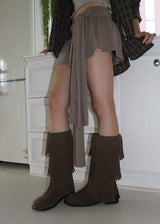 FRINGE MIDDLE BOOTS