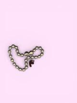 "F"DARK PEACH CRUSH(custom necklace)カスタムネックレス*金属アレルギー対応