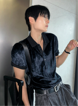 エッセンシャルベロアカラー半袖Tシャツ