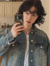 Noid western denim crop jacket