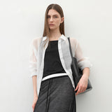 (BL-4313)ESSENTIAL MONA PLEATS SHIRT