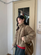 リタルウールハイネックファージャケット