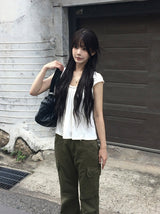 Sobi Stud Cargo Pocket Bootcut Pants