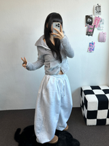 シープファーフリースクロッペンハーフポロネックジップアップ 🧸🩶🤍🖤🩵4カラー