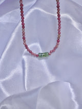  All surgical steel rhodonite natural gemstone choker