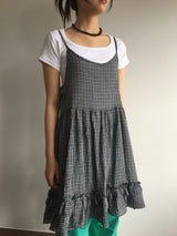 Backless plaid one-piece (2color)