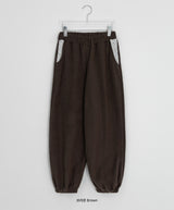 Byubyuen Flower Fleece Jogger Brushed Pants