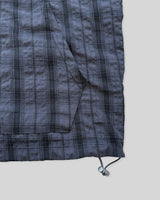 Crinkle Check Hooded Anorak Vest
