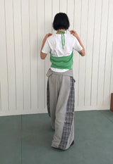 CHECK BLOCK SWEATPANTS