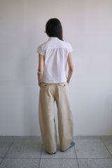 26SS★ ラップ カーブド コットン トラウザー