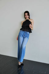 AZURE WIDE DENIM PANTS / BLUE