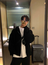 Cant Hachi Warm Knit Hooded Zip-Up