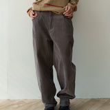 Wonky corduroy pants / Dusty gray