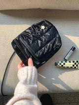 mini pocket bag - padding glossy black