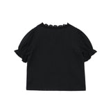 Lace Puff Blouse (black)