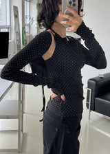 DOT SLEEVELESS BOLERO