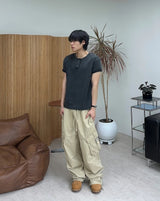 フェレール ヴィンテージ リブド ヘンリーネック ショートスリーブ Tシャツ