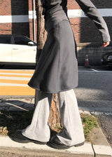 リブブーツカットスウェットパンツ