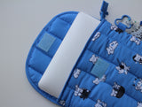 Padded Pouch Laptop Tablet Pouch White Dog