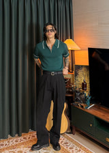 One-Tuck Semi-Banded Cotton Pants 3COLOR