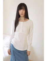 プラケット リブド ティーシャツ(WHITE)