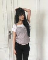 ブレムオフショルダー半袖Tシャツ
