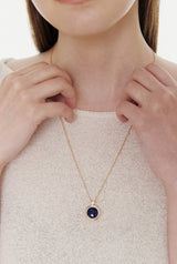 26SS★ [Premium Plating] Penisense AB Coin Necklace Lapis Lazuli