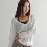 [Erbel] Ribbed Halter Neck Sleeveless Top - 4 Colors