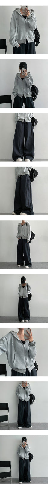 [3 Tier Length] [S-3XL] Wendside Slit Banded Wide Pants (4 colors) Hem String!