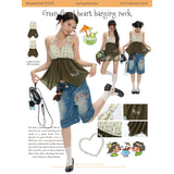BETWEENAND "The Wizard of Oz" printed spaghetti strap top in lime green – a new 2026 model