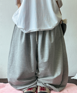 5000 SOLD OUT 🤍🤎(HIP PRINT AMERICAN FLAG VER) 🤍🤎 TWO PLEAT BALLOON COTTON PANTS 🩶🖤🤍🤎 - 4 COLORS